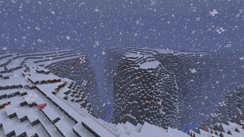 Snowy mountains Alps minecraft