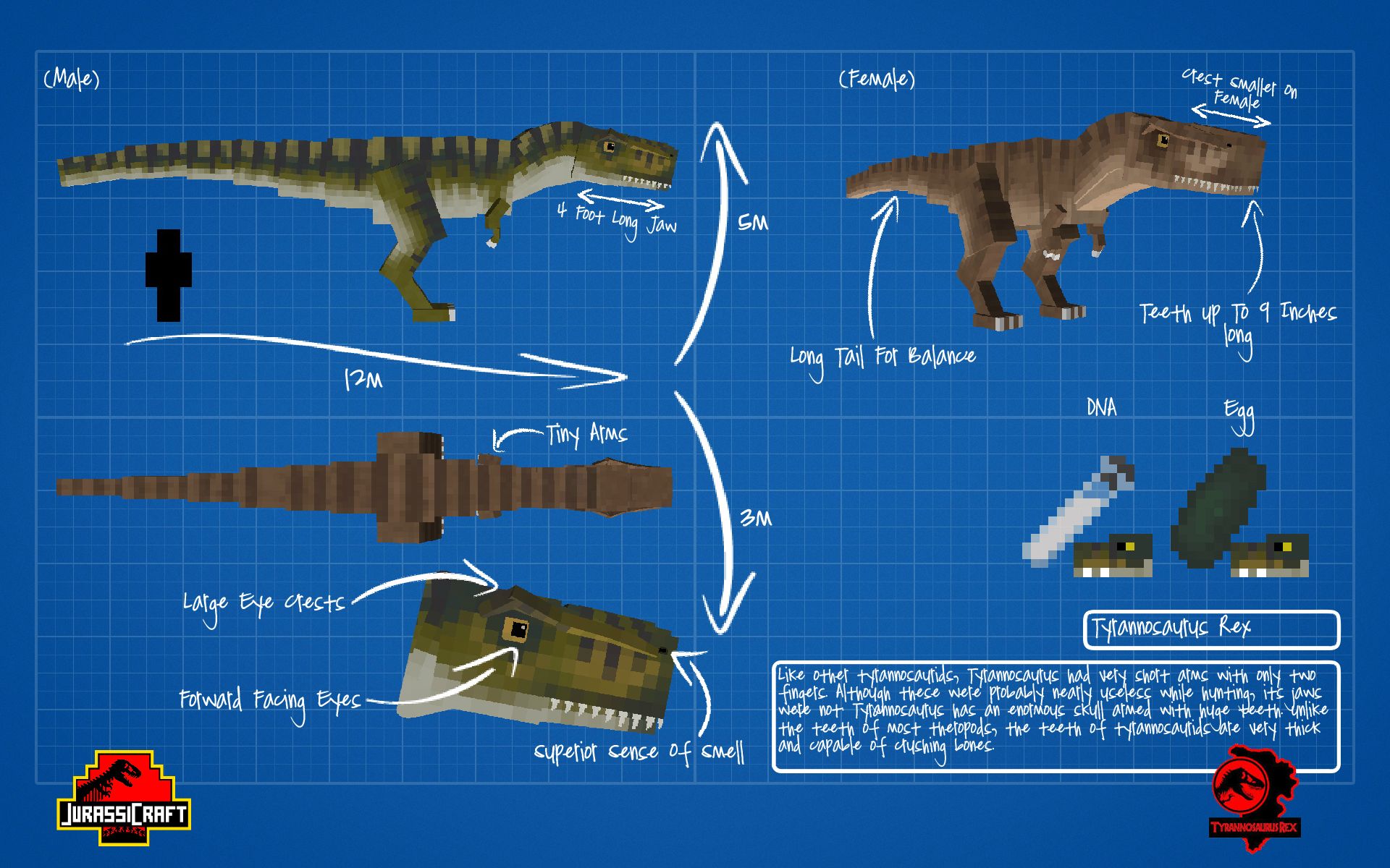 JurassiCraft 1.13.2/1.13.1/1.12.2/1.11.2/1.10.2 Minecraft 